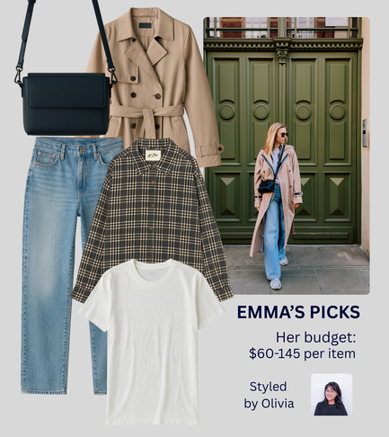 Woman in striped top and jeans