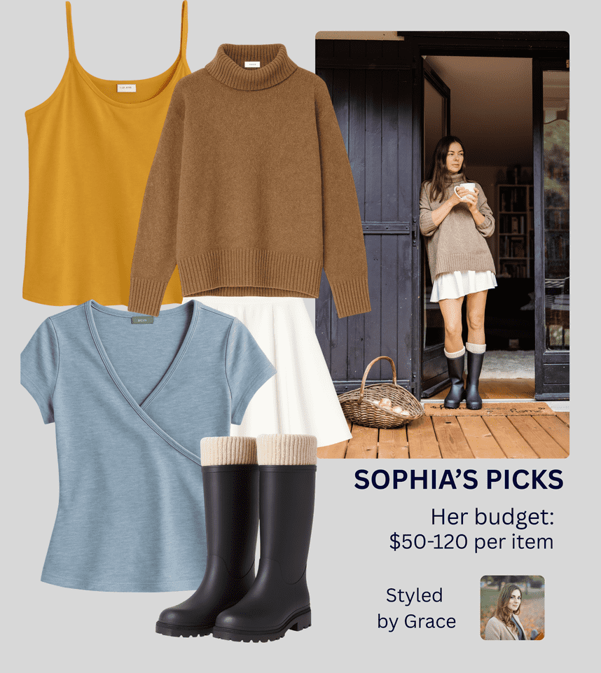 Woman in floral dress