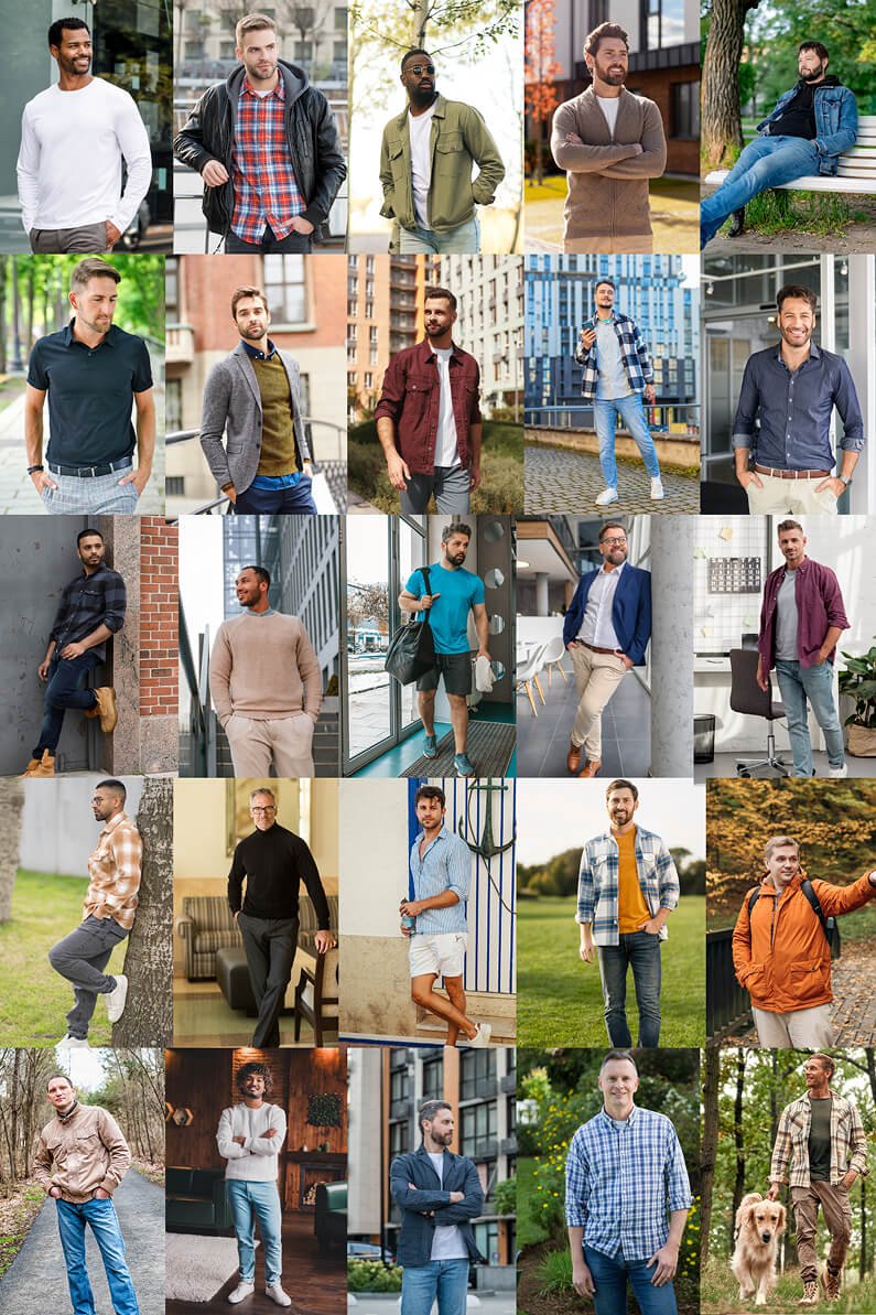Stylish men's wear collection background 1