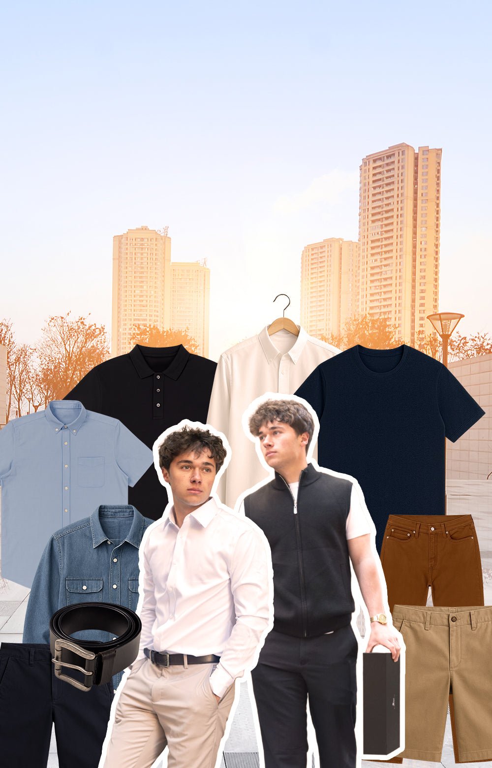 Stylish men's wear collection background 2