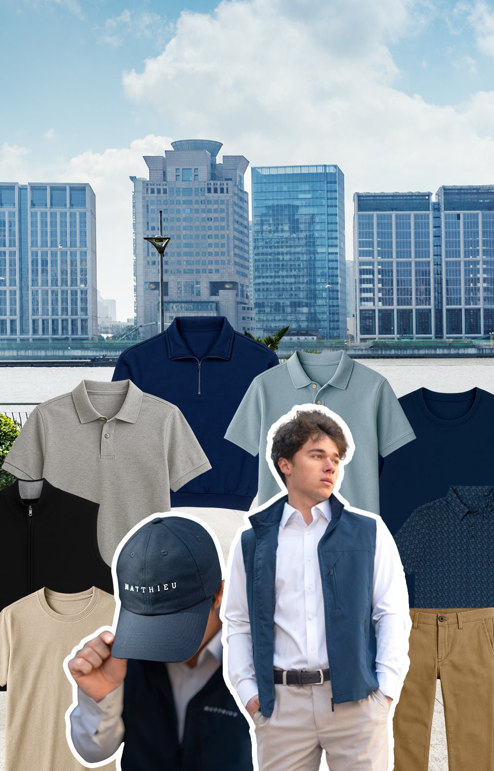 Stylish men's wear collection background 3